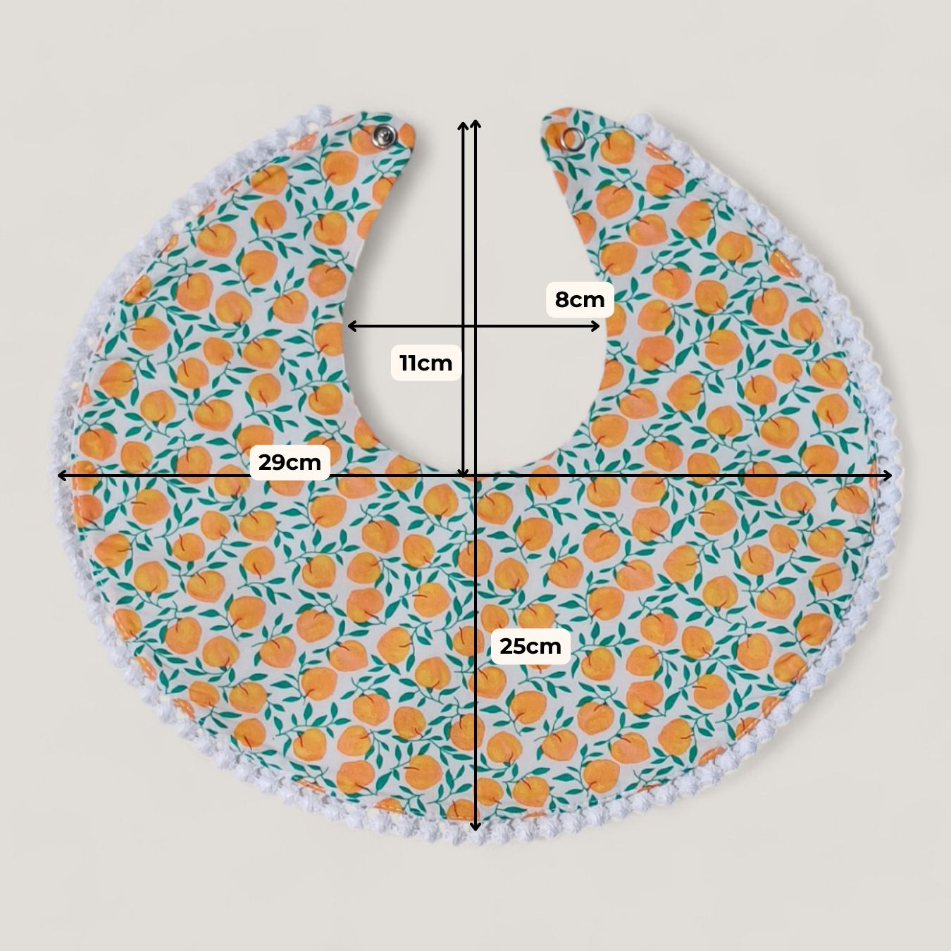 Orange Peaches Bib