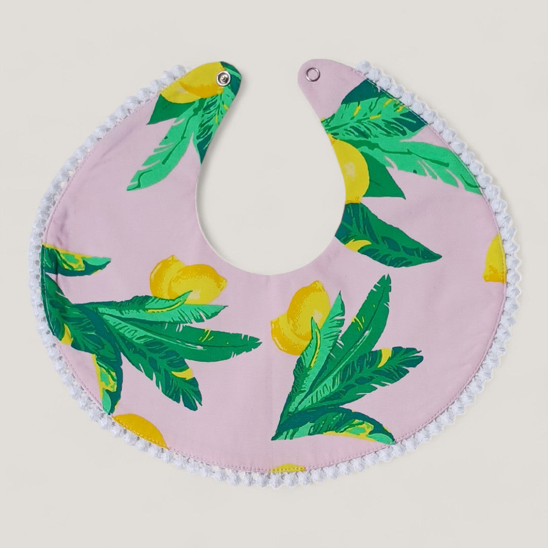 Light Pink Tropical Lemon Bib