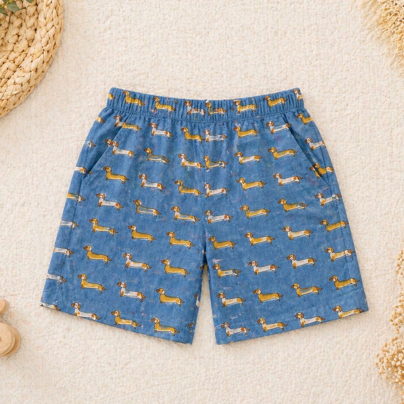 Blue Furry Best Friend Shorts