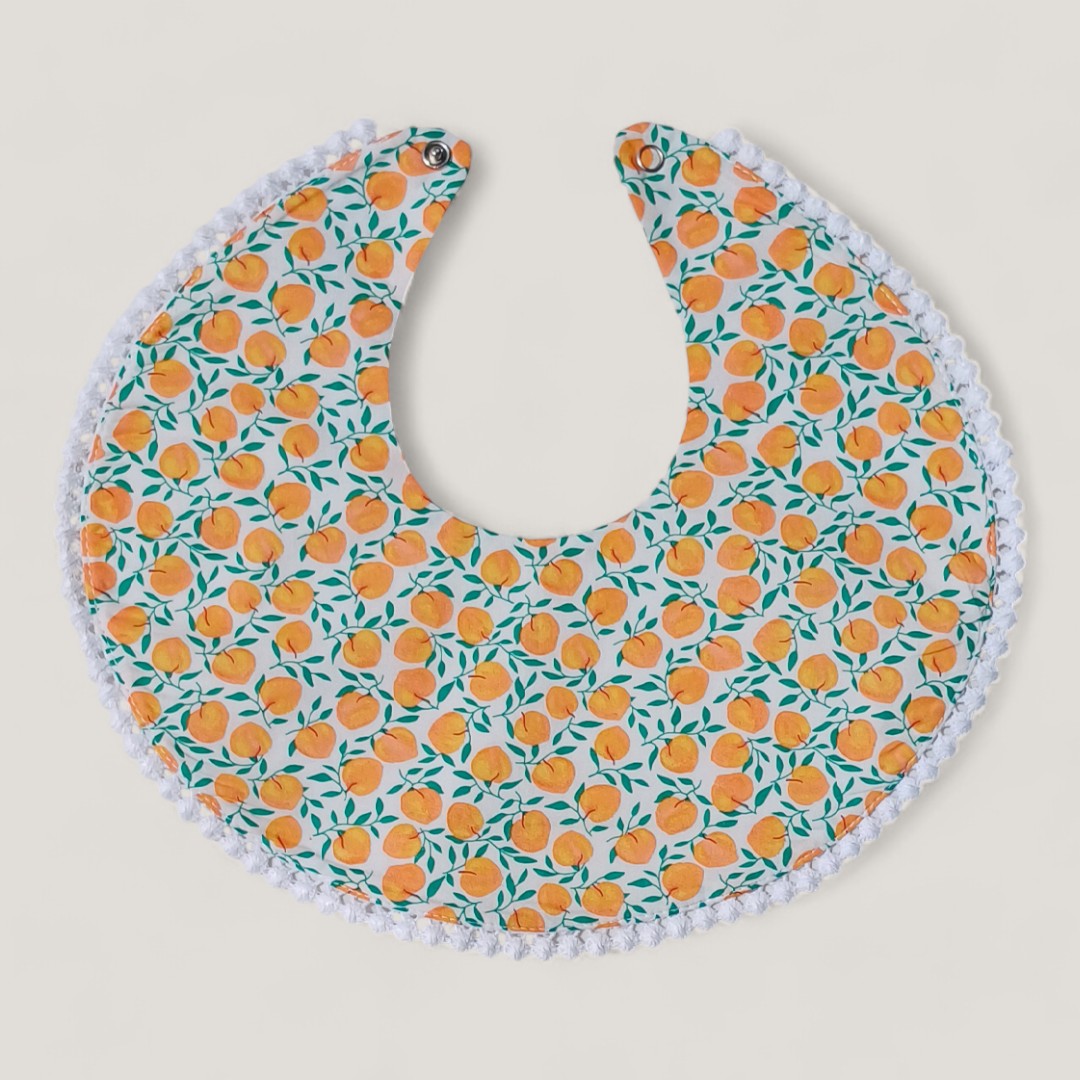 Orange Peaches Bib