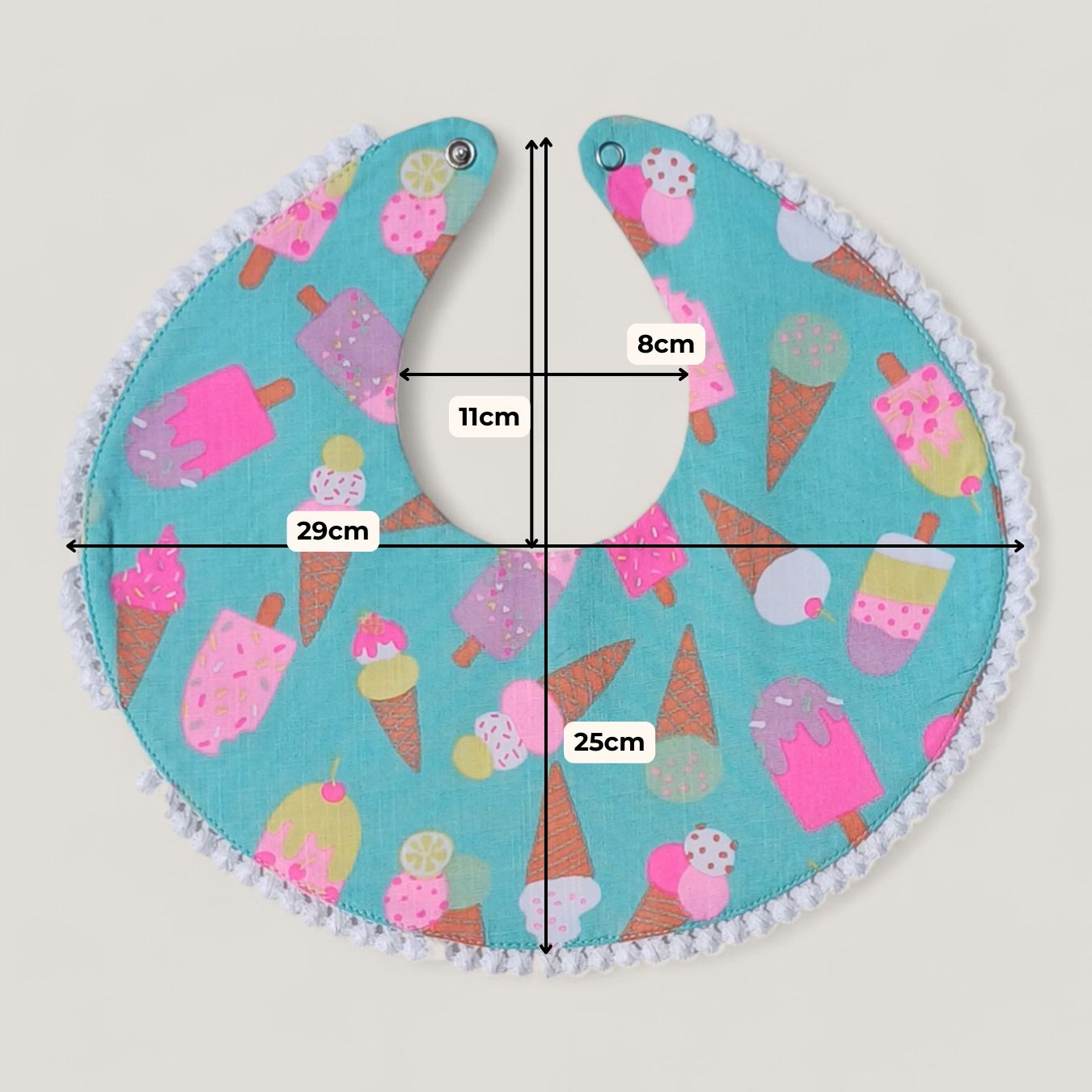 Teal Green Ice Cream Bib