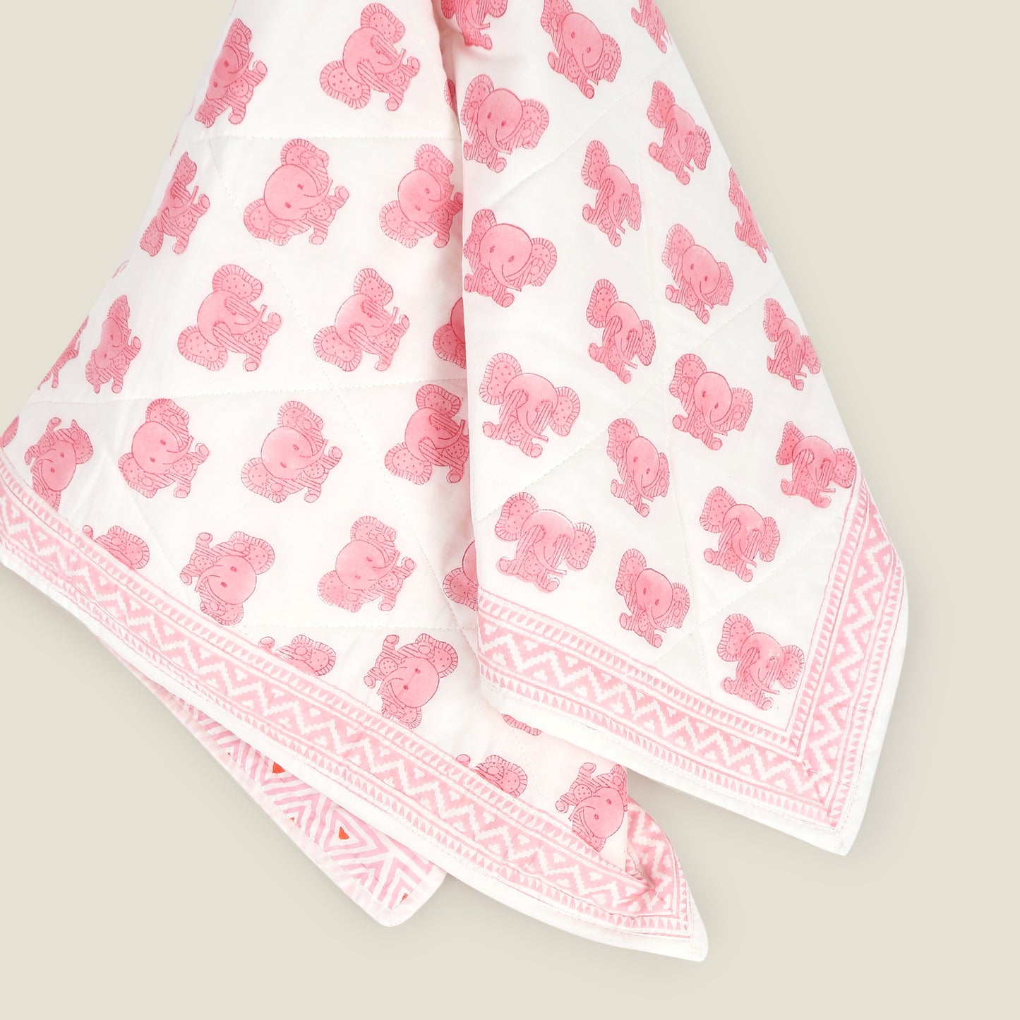 Peekaboo Quilt - Organic Cotton Quilt for Baby & Kids - Pink
