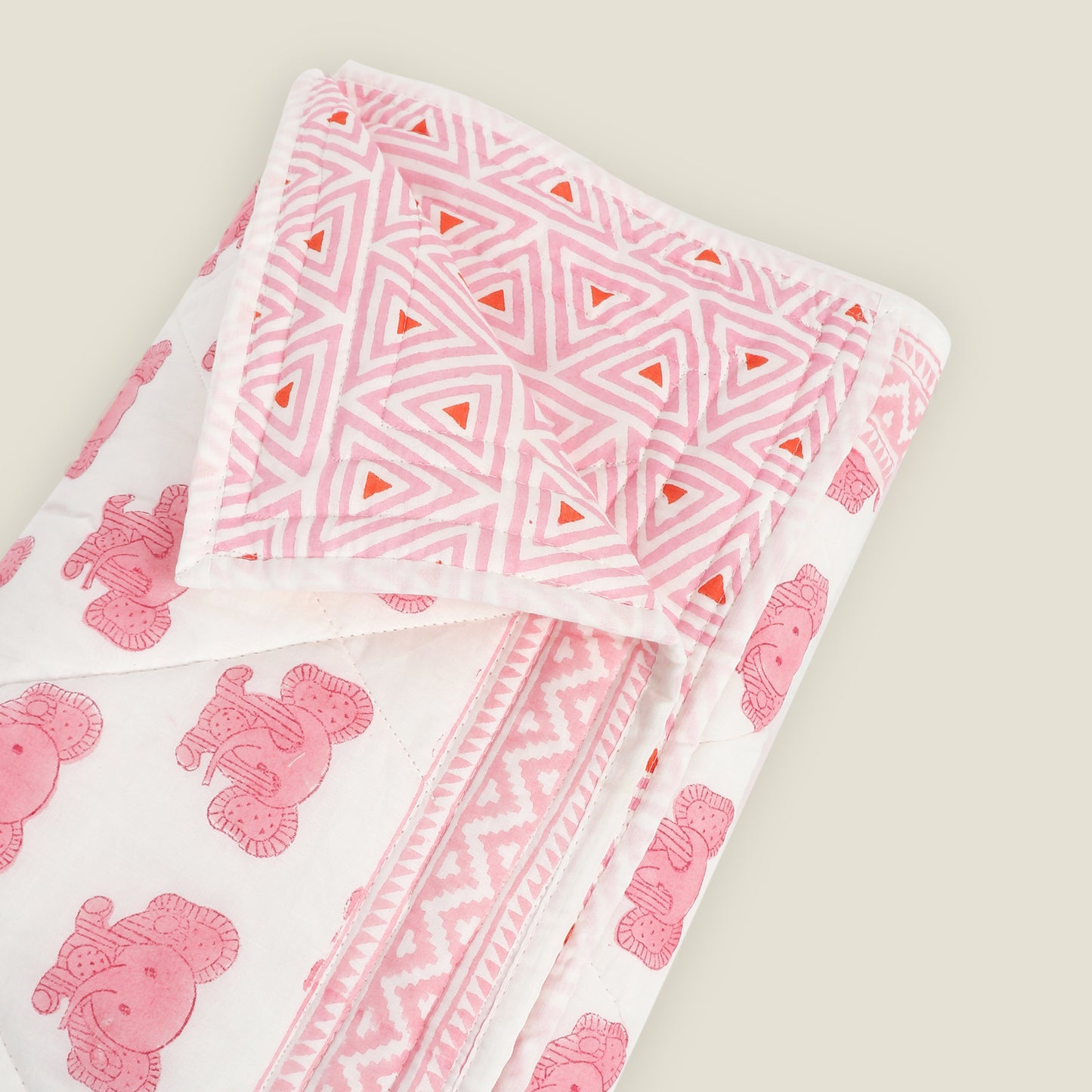 Peekaboo Quilt - Organic Cotton Quilt for Baby & Kids - Pink