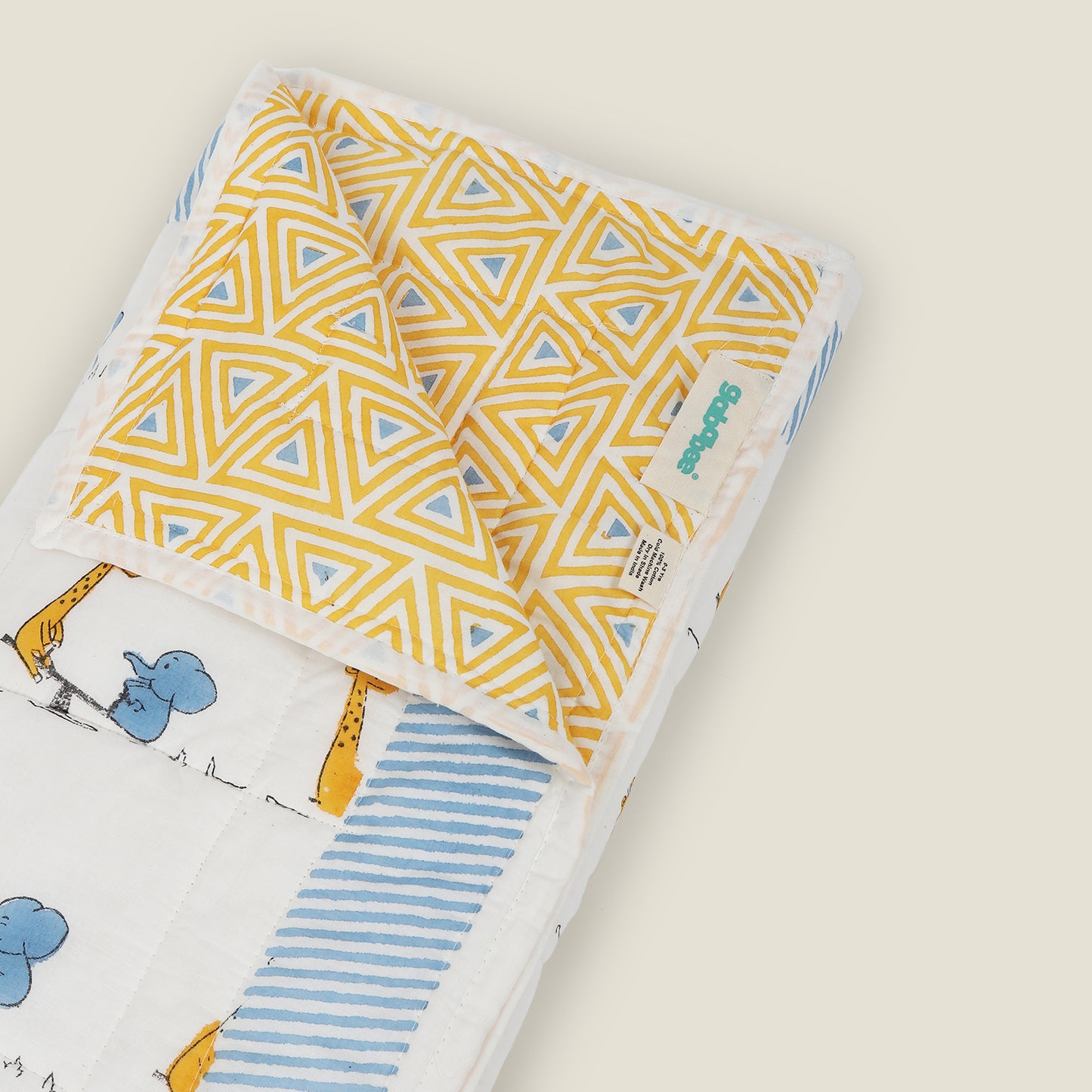 See Saw Quilt - Organic Cotton Quilt for Baby & Kids - Blue