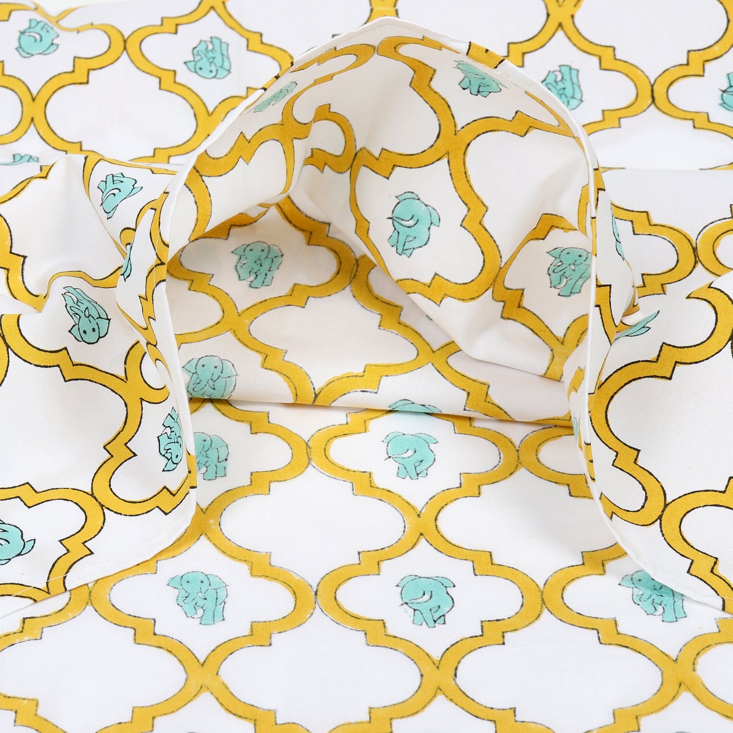 Effa the Elephant - Yellow Cot Sheet