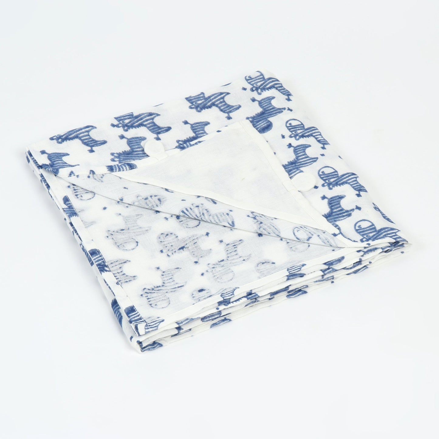 Zeebo the Zebra - Indigo Swaddle