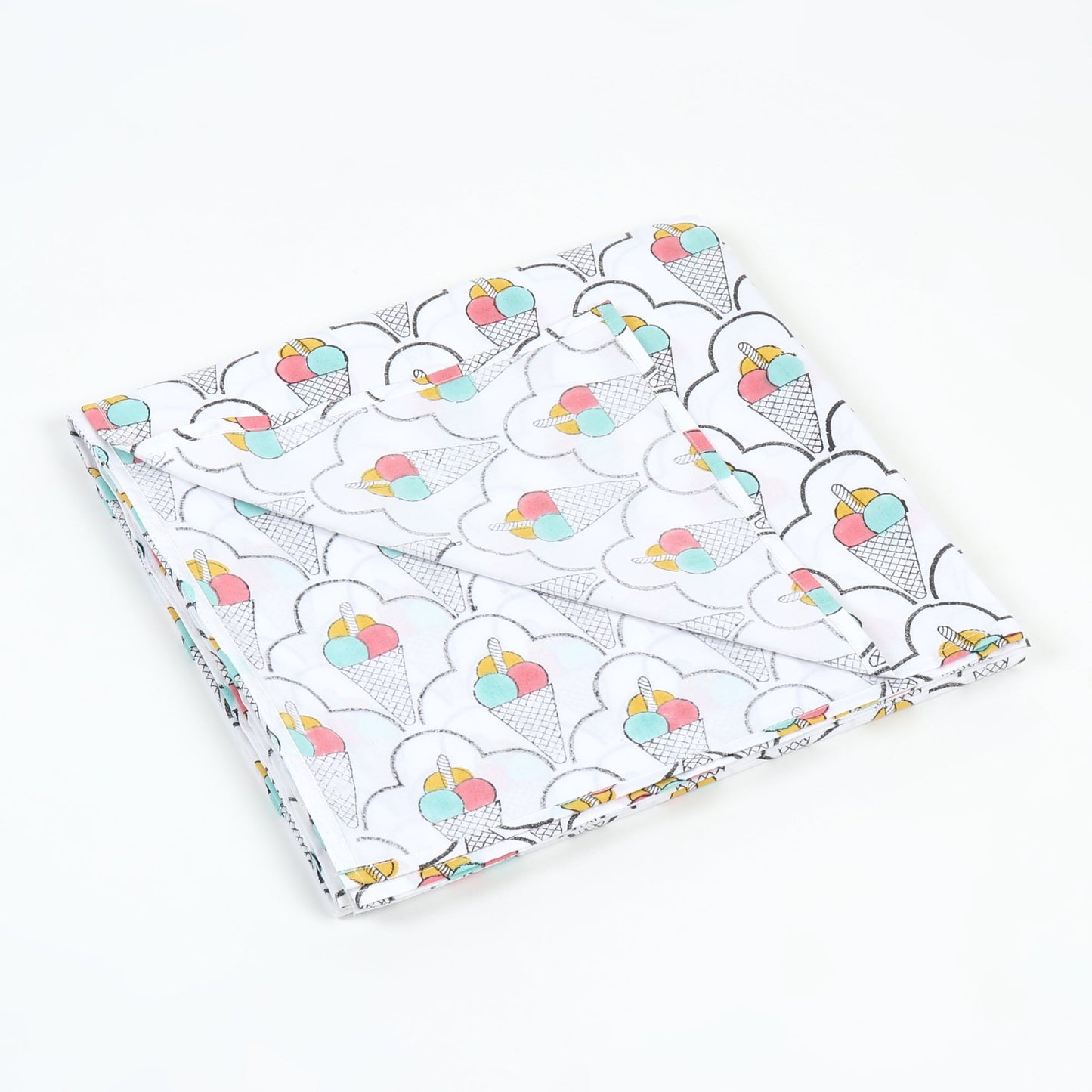 Kimkim the Ice Cream - Multicolored Cot Sheet