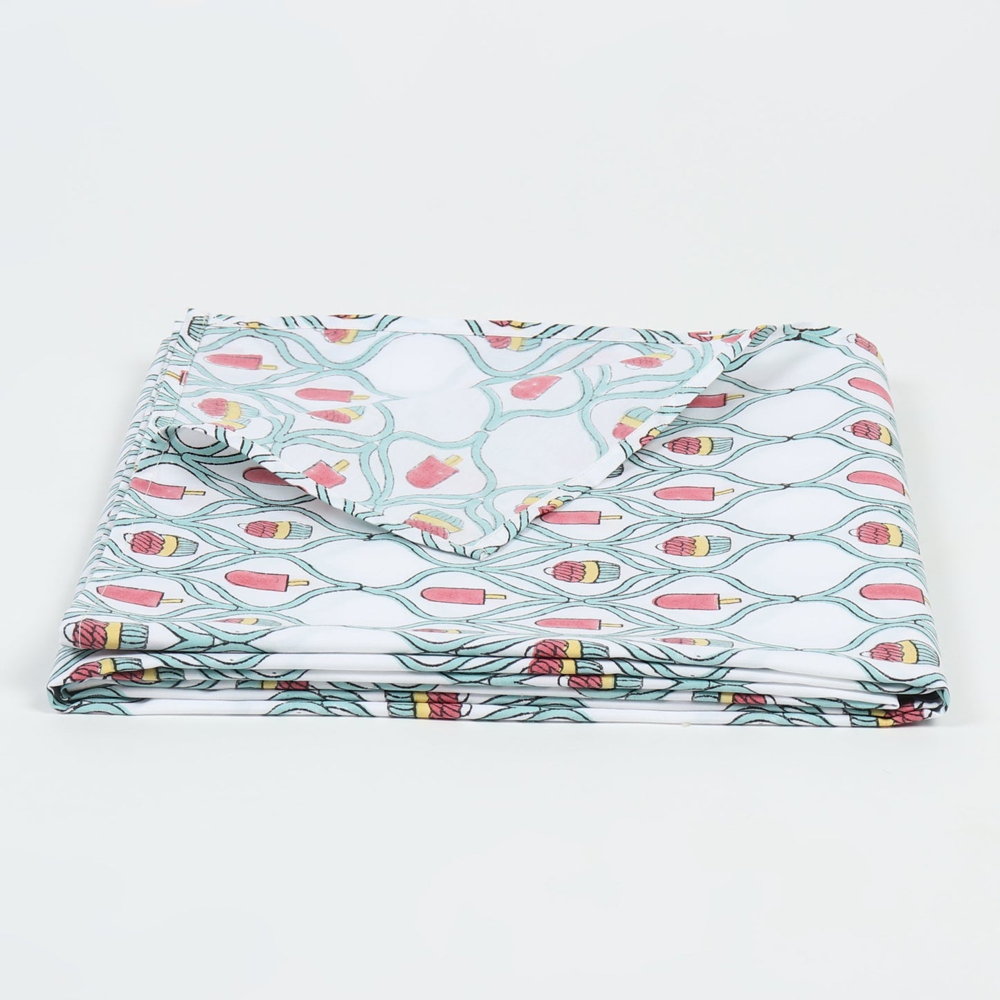Puppke the Cupcake - Turquoise Cot Sheet
