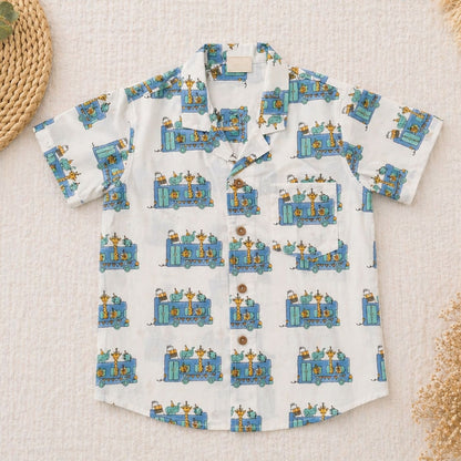 Blue Party Bus Shirt