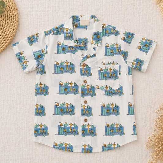Blue Party Bus Shirt