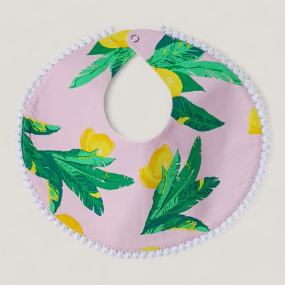 Light Pink Tropical Lemon Bib