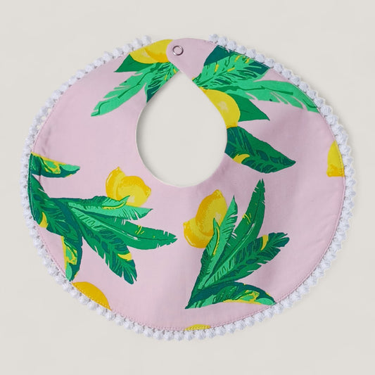 Light Pink Tropical Lemon Bib