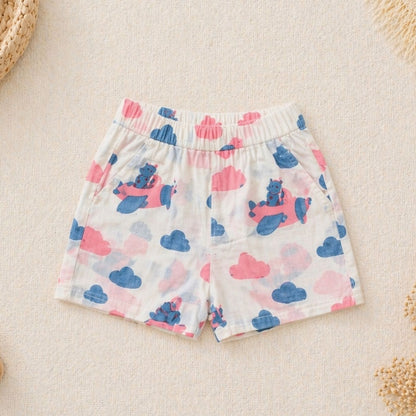 Flying Friends Pink Co-ord Shorts Set