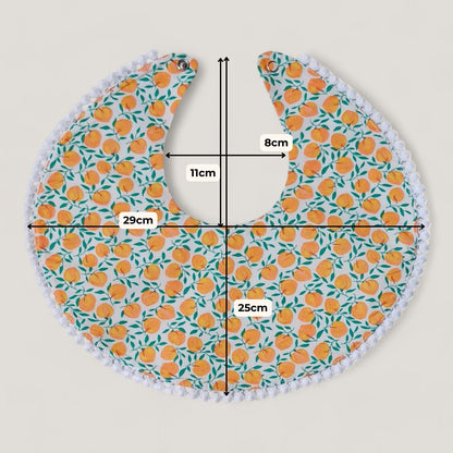 Orange Peaches Bib