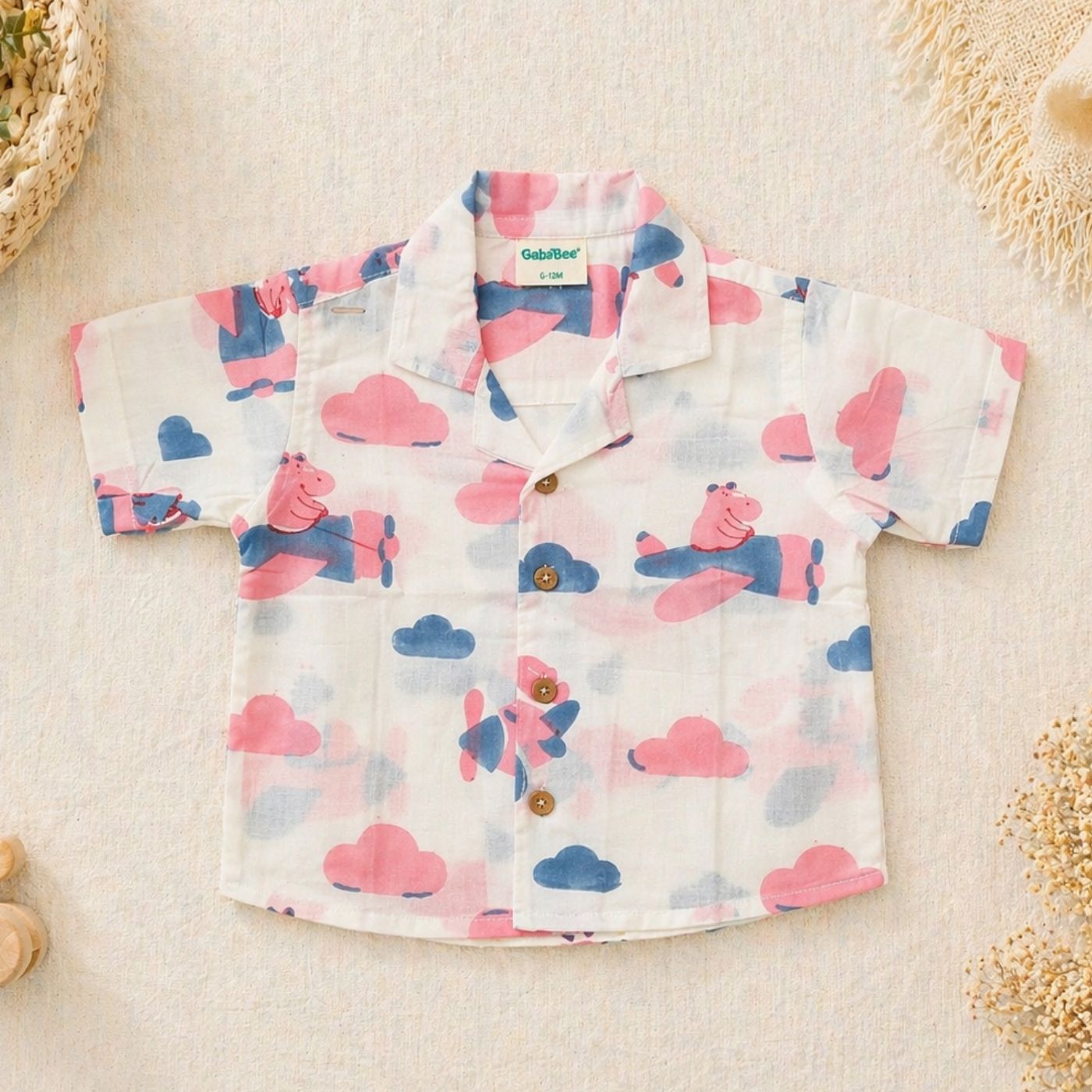 Flying Friends Pink Co-ord Shorts Set