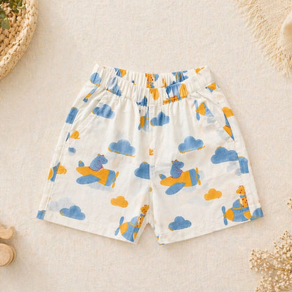 Flying Friends Blue Co-ord Shorts Set