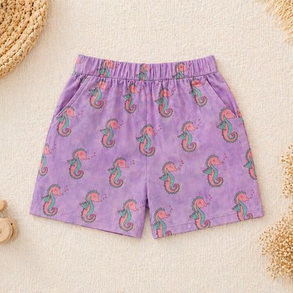 Lilac Seahorse Bestie Shorts