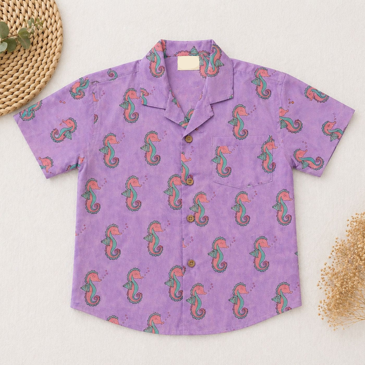 Lilac Seahorse Besties Shirt