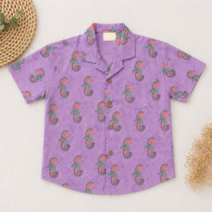Lilac Seahorse Besties Shirt