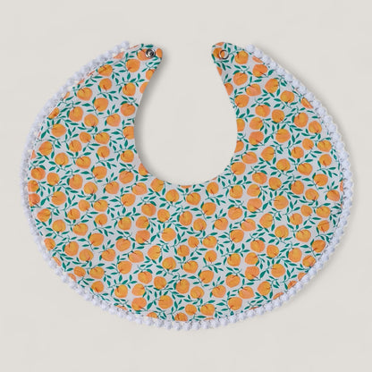 Orange Peaches Bib