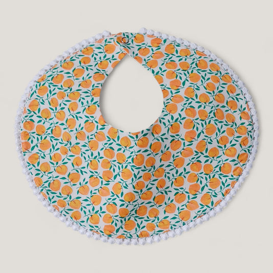 Orange Peaches Bib