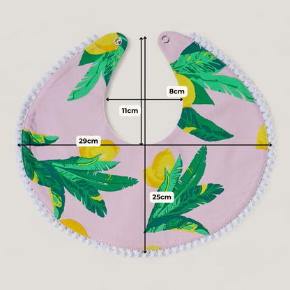Light Pink Tropical Lemon Bib