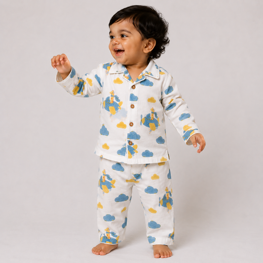 Blue Flying Friends Nightsuit