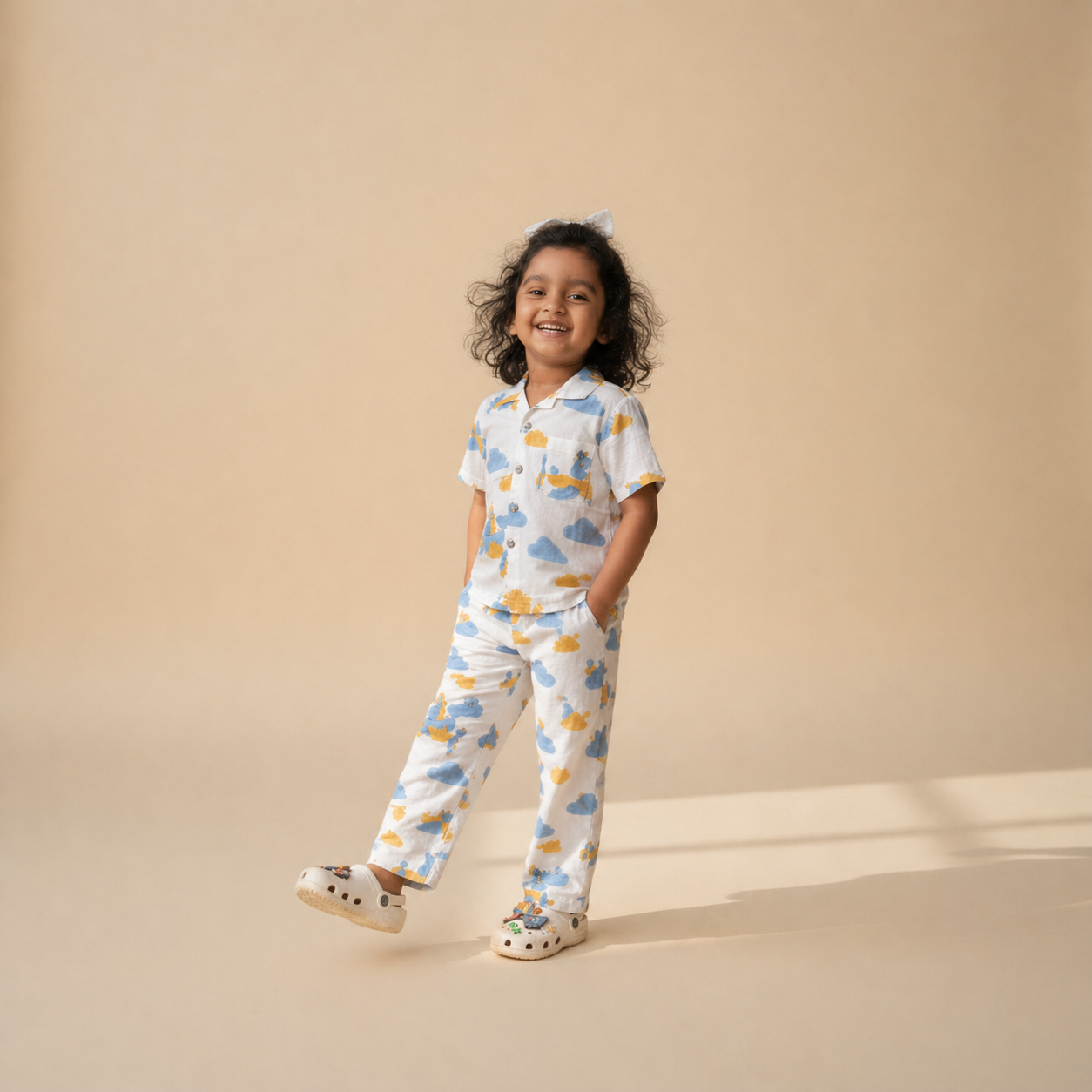 Flying Friends Blue Pant Set