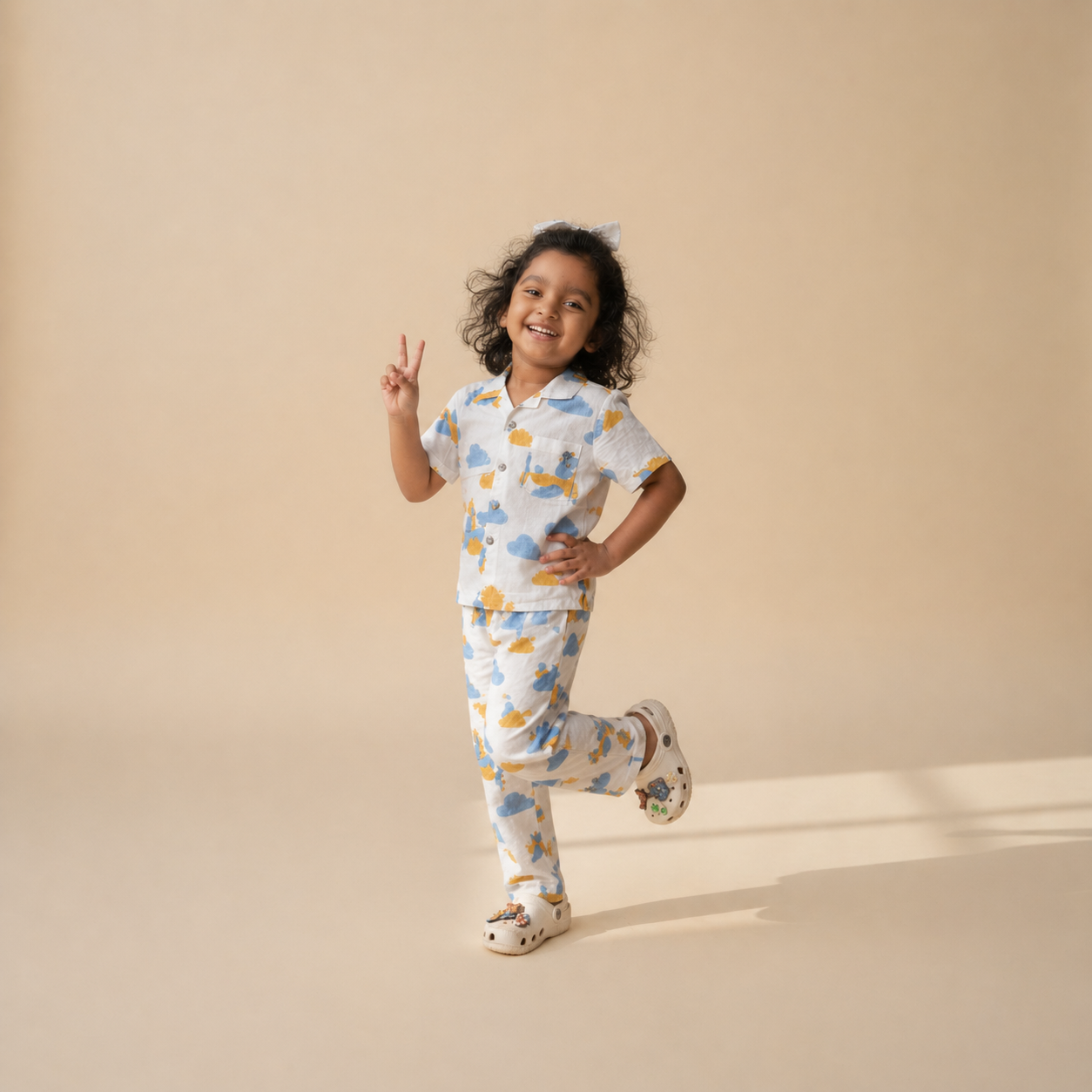 Flying Friends Blue Pant Set