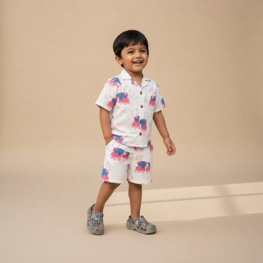 Pink Train Besties Co-ord Shorts Set