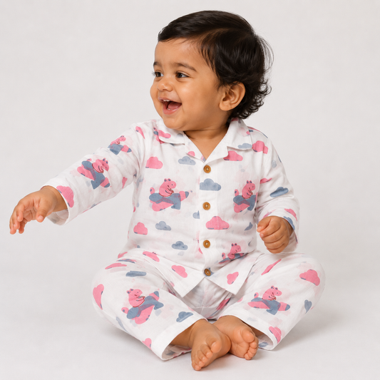 Pink Flying Friends Nightsuit