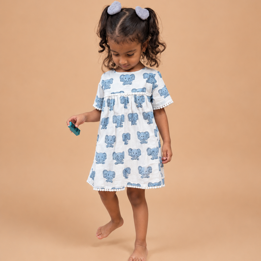 Blue Peekaboo Effa Frock