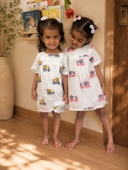 Pink Train Besties Frock