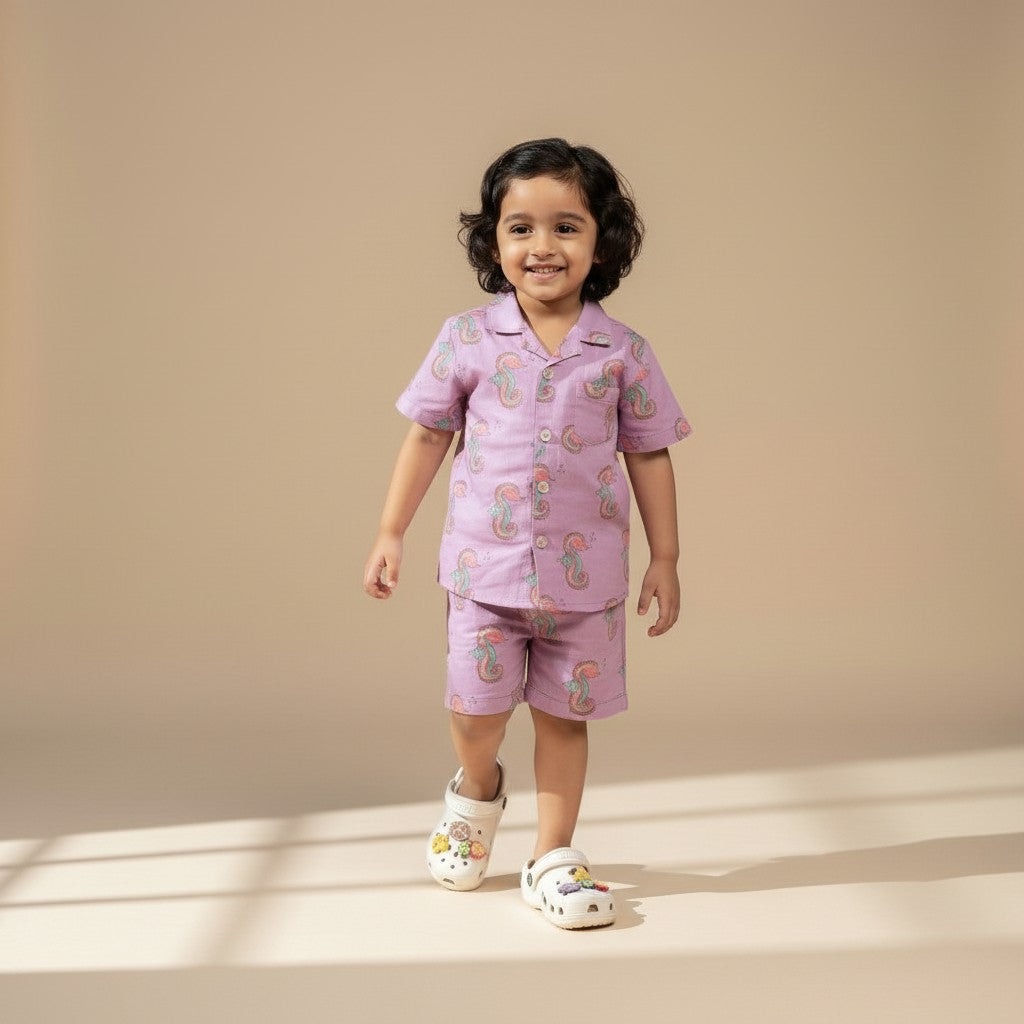Lilac Seahorse Besties Shirt