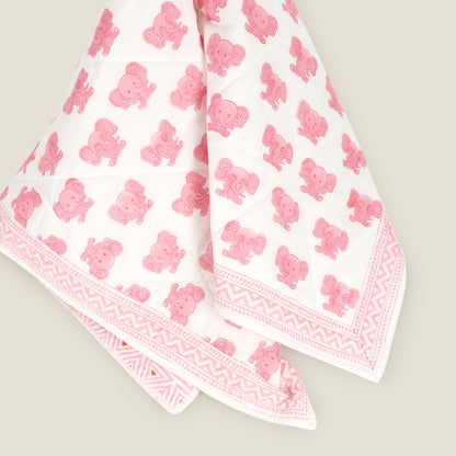 Peekaboo Quilt - Organic Cotton Quilt for Baby & Kids - Pink
