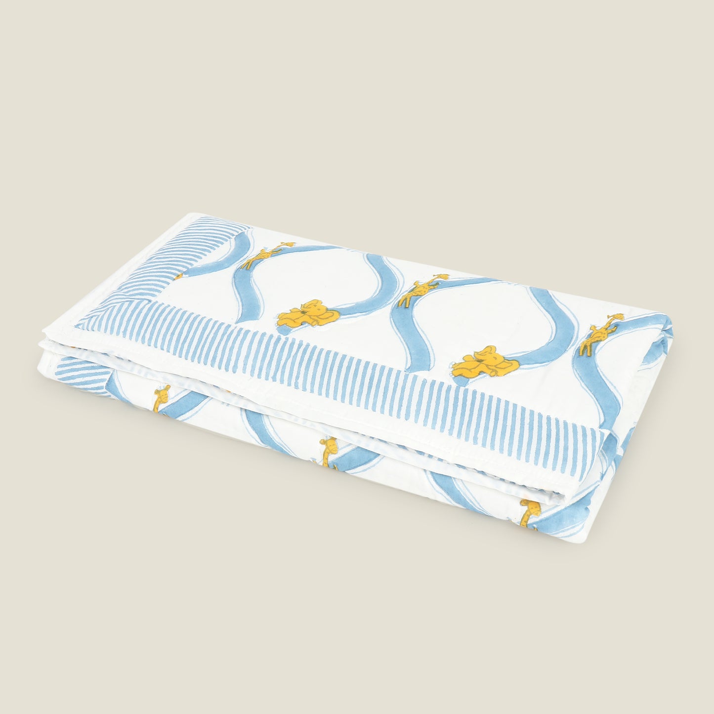 Slide Quilt - Organic Cotton Quilt for Baby & Kids - Blue