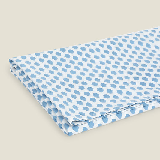 Blue Jharokha Cot Sheet