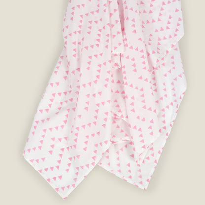 Pink Triangle Cot Sheet