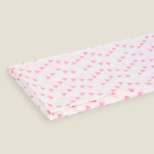 Pink Triangle Cot Sheet