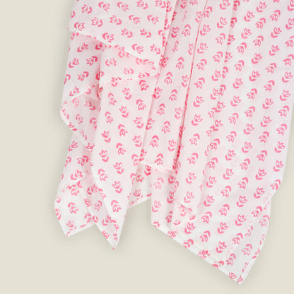 Pink Floral Cot Sheet