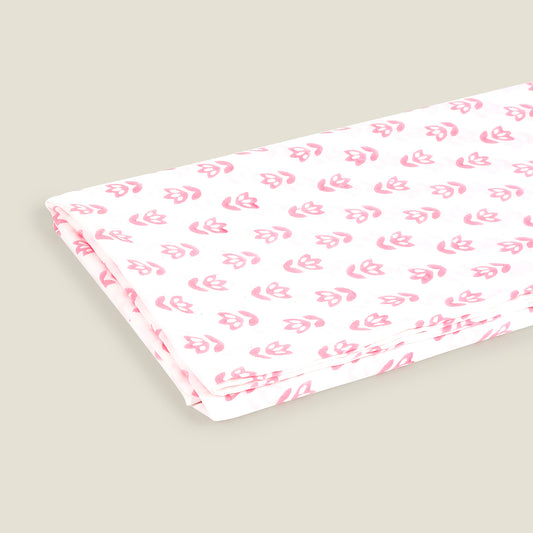 Pink Floral Cot Sheet