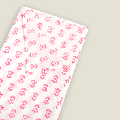Pink Floral Cot Sheet