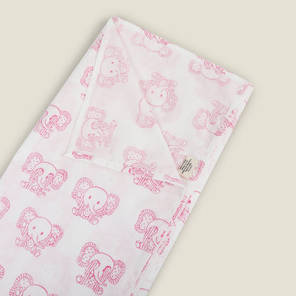 Pink Effa The Elephant Cot Sheet