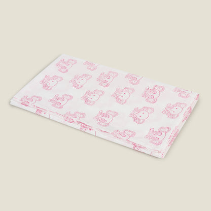 Pink Effa The Elephant Cot Sheet