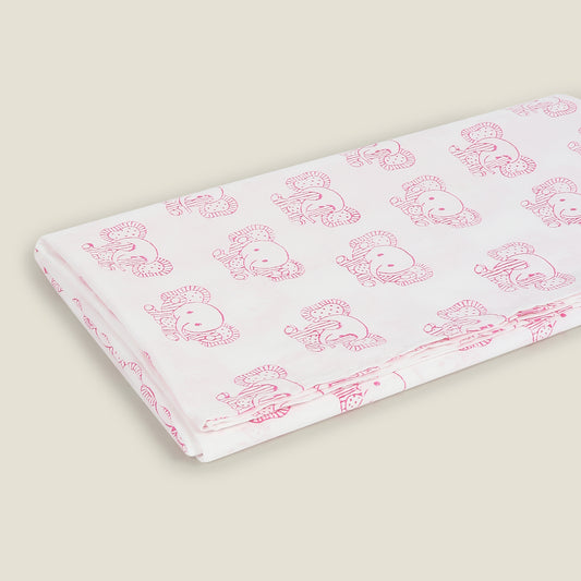 Pink Effa The Elephant Cot Sheet
