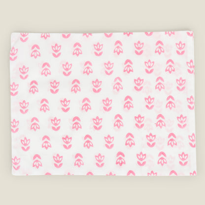 Pink Floral Cot Sheet