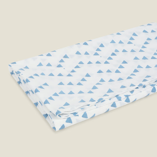 Blue Triangle Cot Sheet