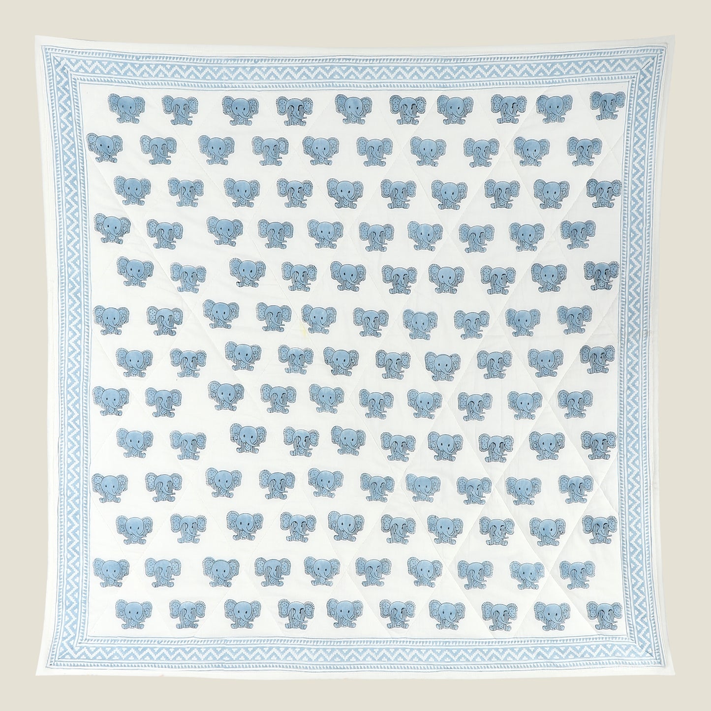 Peekaboo Quilt - Organic Cotton Quilt for Baby & Kids - Blue