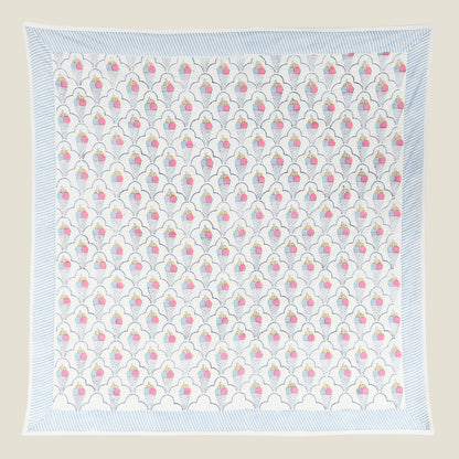 Ice Cream Quilt -  Organic Cotton Quilt for Baby & Kids - Blue