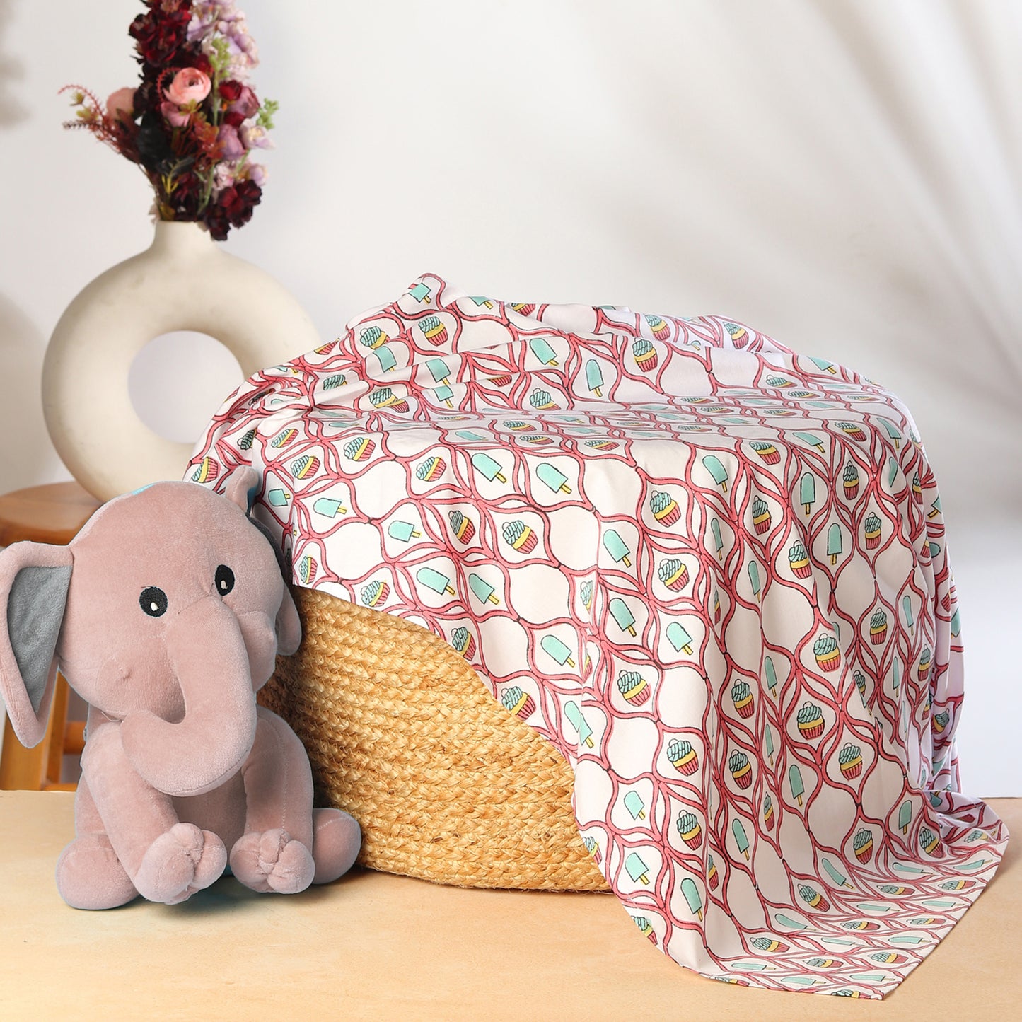 Puppke the Cupcake - Pink Cot Sheet